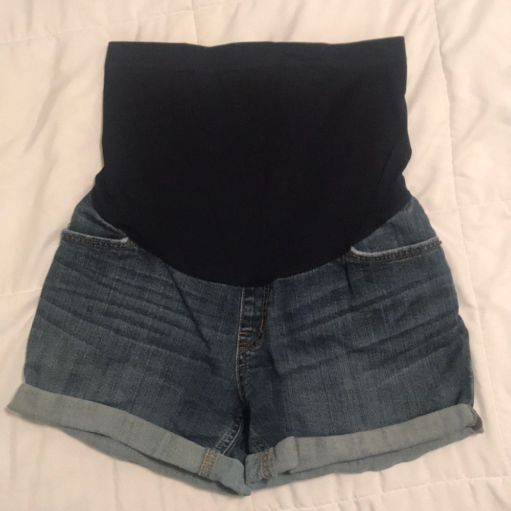 Maternity jean shorts